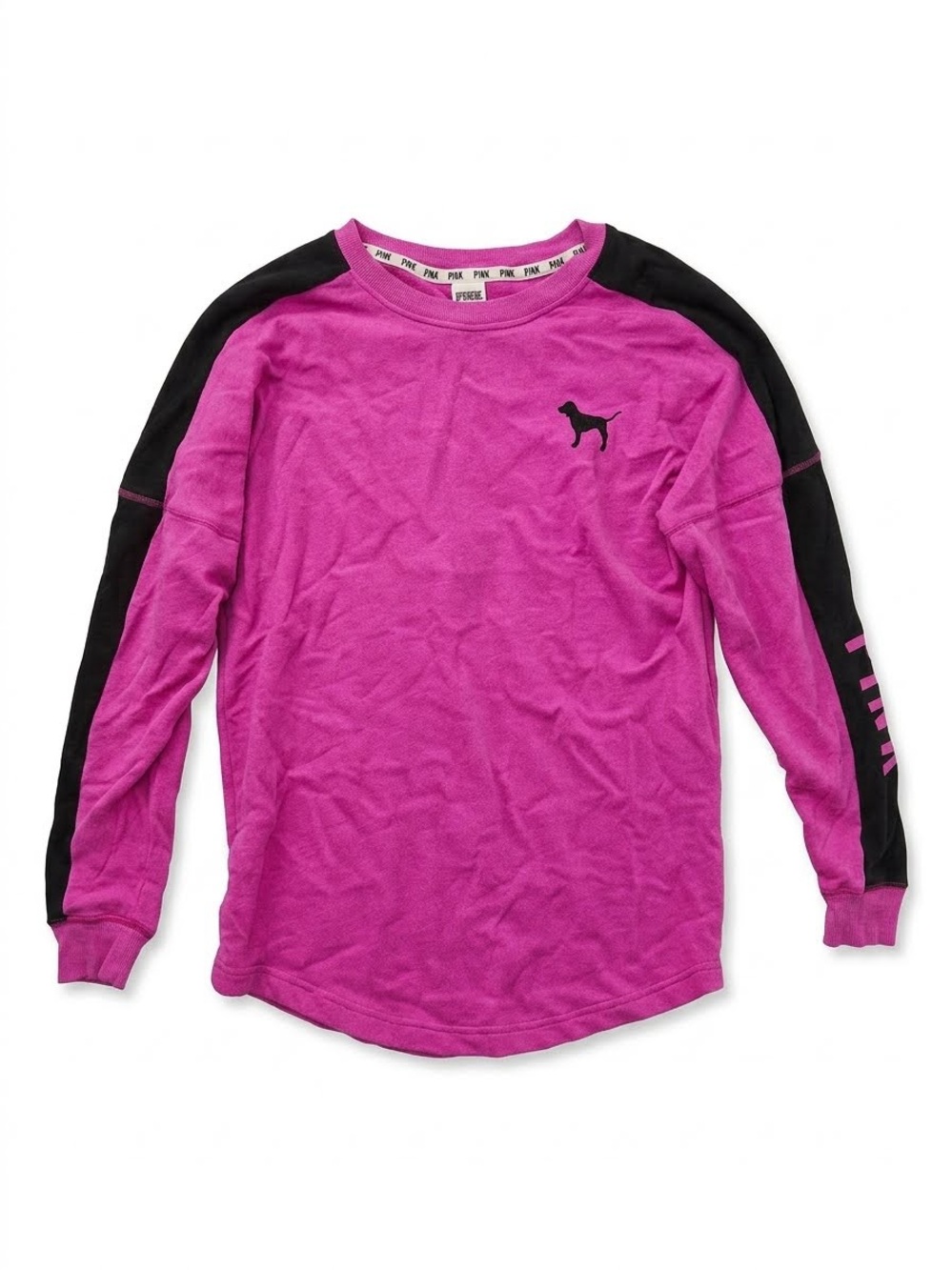 PINK Victoria's Secret Colorblock Dog Logo Pullover Sweater